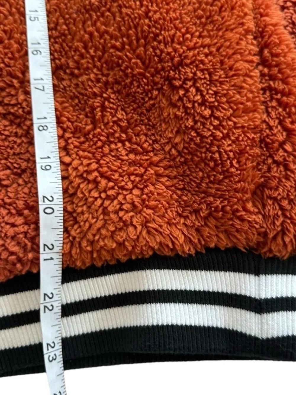 Nike Women's Orange & White Sherpa Bomber Jacket Size Large